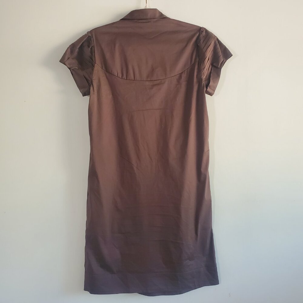 Taylor Women's Shift Dress 4 Chocolate Brown Vintage Y2K Grunge - Picture 8 of 10